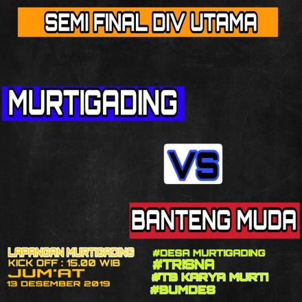 Semifinal Divisi Utama Kab. Bantul PS Murtigading Vs Banteng Muda